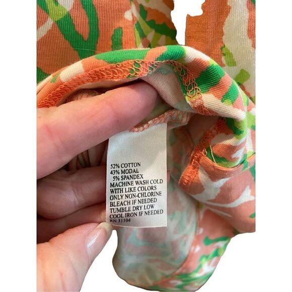 Crown & Ivy Beach Long Sleeve Pink/Coral and Green XS Mini Dress - Picture 5 of 5